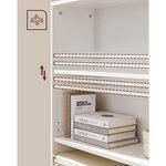 Bibliothèque DVD étagère à 4 niveaux meuble de rangement avec étagères réglables en hauteur pour salon chambre bureau 121 5 cm blanc 12_0001462