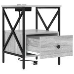 vidaXL Cabinet de chevet 2 Pièces Sonoma gris 41.5 x 40.5 x 55 cm