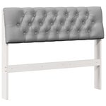 vidaXL Tête de lit capitonnée Gris clair 100 cm Pin massif