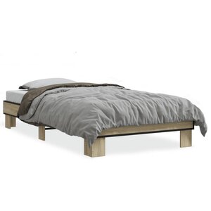 vidaXL Cadre de lit sans matelas chêne sonoma 75x190 cm