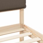 vidaXL Cadre de lit avec tête de lit rembourrée Taupe 180 x 200 cm