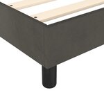 vidaXL Cadre de lit Gris foncé 140 x 200 cm Velours