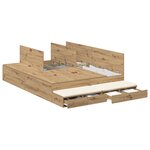 vidaXL Cadre de lit de rangement Chêne Artisan 160x200 cm