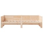 vidaXL Lit escamotable 90x200 cm bois massif pin
