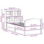 vidaXL Lit bibliothèque sans matelas cire marron 100x200 cm pin massif