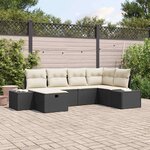 vidaXL Ensemble de canapé de jardin 6 Pièces Noir 55 x 62 x 69 cm