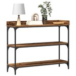 vidaXL Table Console avec étagère Bois ancien 100 x 30 x 80 cm