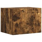 vidaXL Ensemble de meuble TV mural 4 Pièces Chêne fumé Bois d'ingénierie