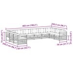 vidaXL Ensembles de canapés 10 pc