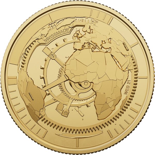 Pièce de monnaie 25 Francs Suisse Industrie horlogère suisse Timemachine 2022 – Or BE