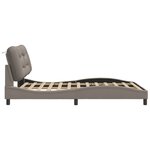 vidaXL Cadre de lit avec LED sans matelas taupe 140x190 cm tissu