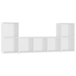 vidaXL Ensemble de meubles TV 3 Pièces Blanc Bois d'ingénierie