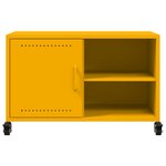 vidaXL Meuble TV jaune moutarde 68x39x43 5 cm acier