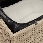 vidaXL Salon de jardin avec coussins 13 Pièces beige résine tressée