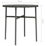 vidaXL Table à thé Gris 45 cm Résine tressée