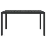 vidaXL Ensemble à dîner de jardin avec coussins 5 Pièces poly rotin noir