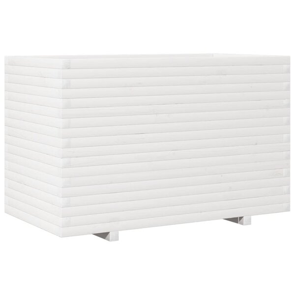 vidaXL Jardinière blanc 110x60x72 cm bois de pin massif