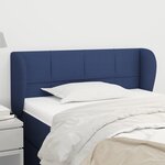 vidaXL Tête de lit avec oreilles Bleu 83x23x78/88 cm Tissu
