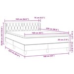 vidaXL Sommier à lattes de lit et matelas vert foncé 160x220cm velours