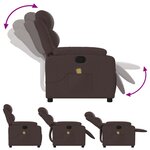 vidaXL Fauteuil de massage inclinable Marron foncé Tissu