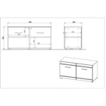 Germania Armoire à chaussures Adana 95 9x38 8x50 2 cm Blanc