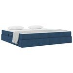 vidaXL Lit avec rangement et matelas Bleu 200 x 200 cm Polyester