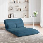 vidaXL Fauteuil de sol ajustable Bleu Velours