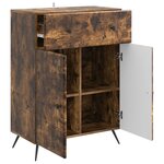 vidaXL Buffet Chêne fumé 66 x 34 5 x 90 cm Bois d'ingénierie
