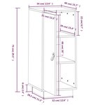 vidaXL Buffet 34x40x75 cm Bois massif de pin