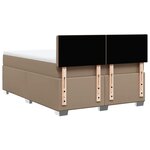 vidaXL Sommier à lattes de lit avec matelas Cappuccino 140x190 cm