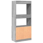 vidaXL Buffet haut sonoma gris 63x33x140 cm bois d'ingénierie