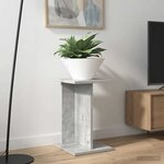 vidaXL Support de Plante Gris béton 25 x 25 5 x 40 5 cm