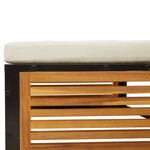 vidaXL Tabouret de jardin avec coussin 68x68x30cm bois massif d'acacia