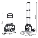 Chariot de transport pliant aluminium 75 kg