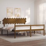 vidaXL Lit pour personne âgée sans matelas 200x200 cm bois massif