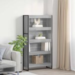 vidaXL Bibliothèque 2 Pièces Gris Sonoma 80 x 30 x 155 cm