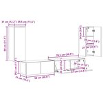 vidaXL Ensemble meuble TV 4 Pièces Blanc brillant Bois d'ingénierie