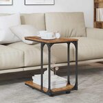 vidaXL Table d'appoint Bois ancien 50 x 35 x 55 5 cm Bois d'ingénierie