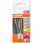 Osram ampoule star+ led standard clair filament glow dim 4 5w=40 e27