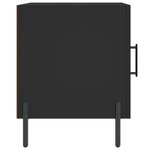 vidaXL Table de chevet noir 40x40x50 cm bois d’ingénierie