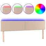 vidaXL Tête de lit à LED Cappuccino 180x5x78/88 cm Similicuir