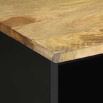 vidaXL Meuble TV noir 100x33 5x46 cm bois massif manguier brut