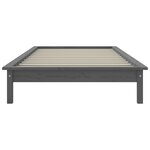 vidaXL Cadre de lit sans matelas gris 90x200 cm bois massif