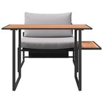 vidaXL Mobilier de Patio en Acier 2 pc Gris clair Acier