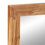 vidaXL Miroir de Salle de Bain avec miroir marron Bois d'acacia massif