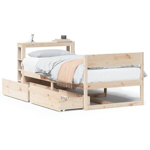 vidaXL Cadre de lit sans matelas 100x200 cm bois massif de pin