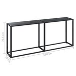 vidaXL Table console Noir 180x35x75 5 cm Verre trempé