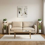 vidaXL Support de Plante 2 pièces Chêne Sonoma 30 x 30 x 80 cm