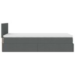 vidaXL Cadre de lit ottoman avec matelas gris foncé 80x200 cm tissu