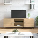 vidaXL Meuble TV chêne sonoma 150x30x50 cm bois d'ingénierie